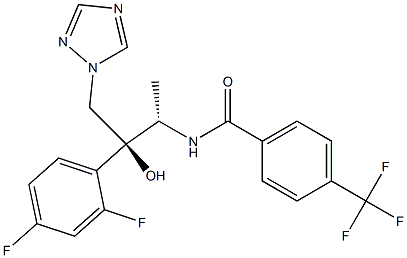 N-[(1S,2S)-2-(2,4-Difluorophenyl)-2-hydroxy-1-methyl-3-(1H-1,2,4-triazol-1-yl)propyl]-4-(trifluoromethyl)benzamide Structure