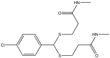 3,3'-[(p-Chlorobenzylidene)bis(thio)]bis(N-methylpropionamide) Structure