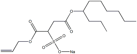 2-(Sodiosulfo)succinic acid 4-decyl 1-(2-propenyl) ester 구조식 이미지