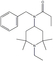 N-Benzyl-N-(1-ethyl-2,2,6,6-tetramethylpiperidin-4-yl)propionamide 구조식 이미지