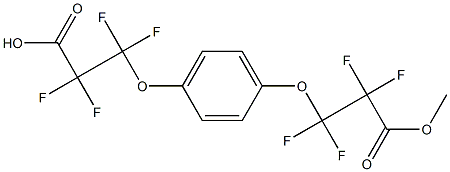 3,3'-(p-Phenylenebisoxy)bis(2,2,3,3-tetrafluoropropanoic acid methyl) ester 구조식 이미지