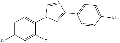 4-[1-[2,4-Dichlorophenyl]-1H-imidazol-4-yl]aniline 구조식 이미지