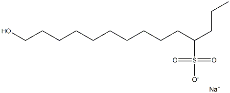 14-Hydroxytetradecane-4-sulfonic acid sodium salt Structure