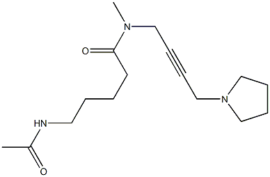 N-Methyl-N-[4-(1-pyrrolidinyl)-2-butynyl]-5-(acetylamino)pentanamide Structure