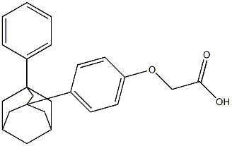 1-Phenyl-3-[4-(carboxymethoxy)phenyl]adamantane 구조식 이미지
