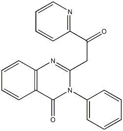 3-(Phenyl)-2-(2-pyridinylcarbonylmethyl)quinazolin-4(3H)-one 구조식 이미지