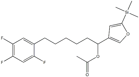 Acetic acid 1-[5-(trimethylsilyl)-3-furyl]-6-(2,4,5-trifluorophenyl)hexyl ester 구조식 이미지