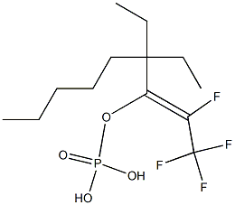 Phosphoric acid diethyl[(E)-1-hexyl-2,3,3,3-tetrafluoro-1-propenyl] ester 구조식 이미지