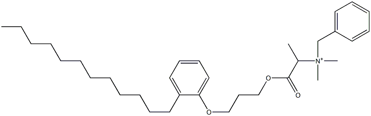 N,N-Dimethyl-N-benzyl-N-[1-[[3-(2-dodecylphenyloxy)propyl]oxycarbonyl]ethyl]aminium 구조식 이미지