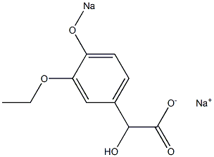 2-[3-Ethoxy-4-(sodiooxy)phenyl]-2-hydroxyacetic acid sodium salt 구조식 이미지