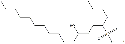 9-Hydroxyicosane-6-sulfonic acid potassium salt Structure