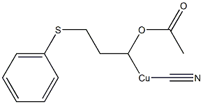 (1-Acetyloxy-3-phenylthiopropyl)cyanocopper(II) Structure