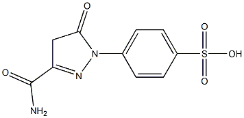 p-(3-Carbamoyl-5-oxo-2-pyrazolin-1-yl)benzenesulfonic acid 구조식 이미지