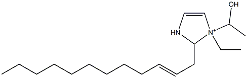 2-(2-Dodecenyl)-1-ethyl-1-(1-hydroxyethyl)-4-imidazoline-1-ium 구조식 이미지