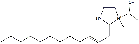 2-(2-Dodecenyl)-1-ethyl-1-(1-hydroxyethyl)-4-imidazoline-1-ium Structure