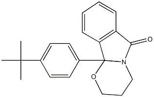 3,4-Dihydro-10b-(4-tert-butylphenyl)-2H-[1,3]oxazino[2,3-a]isoindol-6(10bH)-one Structure