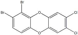 1,2-Dibromo-7,8-dichlorodibenzo-p-dioxin 구조식 이미지