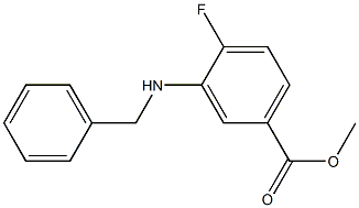 3-Benzylamino-4-fluorobenzoic acid methyl ester Structure