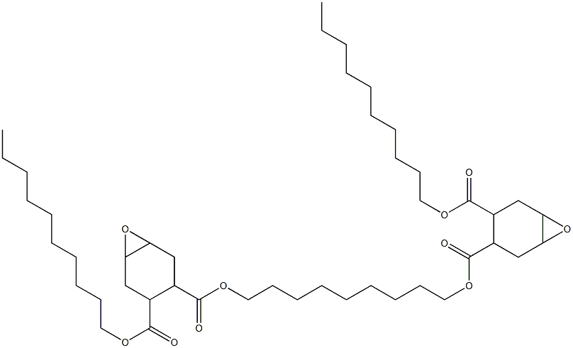 Bis[2-(decyloxycarbonyl)-4,5-epoxy-1-cyclohexanecarboxylic acid]1,9-nonanediyl ester 구조식 이미지