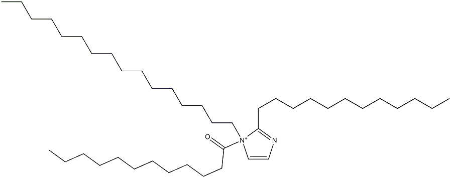 2-Dodecyl-1-hexadecyl-1-dodecanoyl-1H-imidazol-1-ium 구조식 이미지