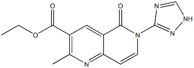 6-(1H-1,2,4-Triazol-3-yl)-2-methyl-5-oxo-5,6-dihydro-1,6-naphthyridine-3-carboxylic acid ethyl ester 구조식 이미지