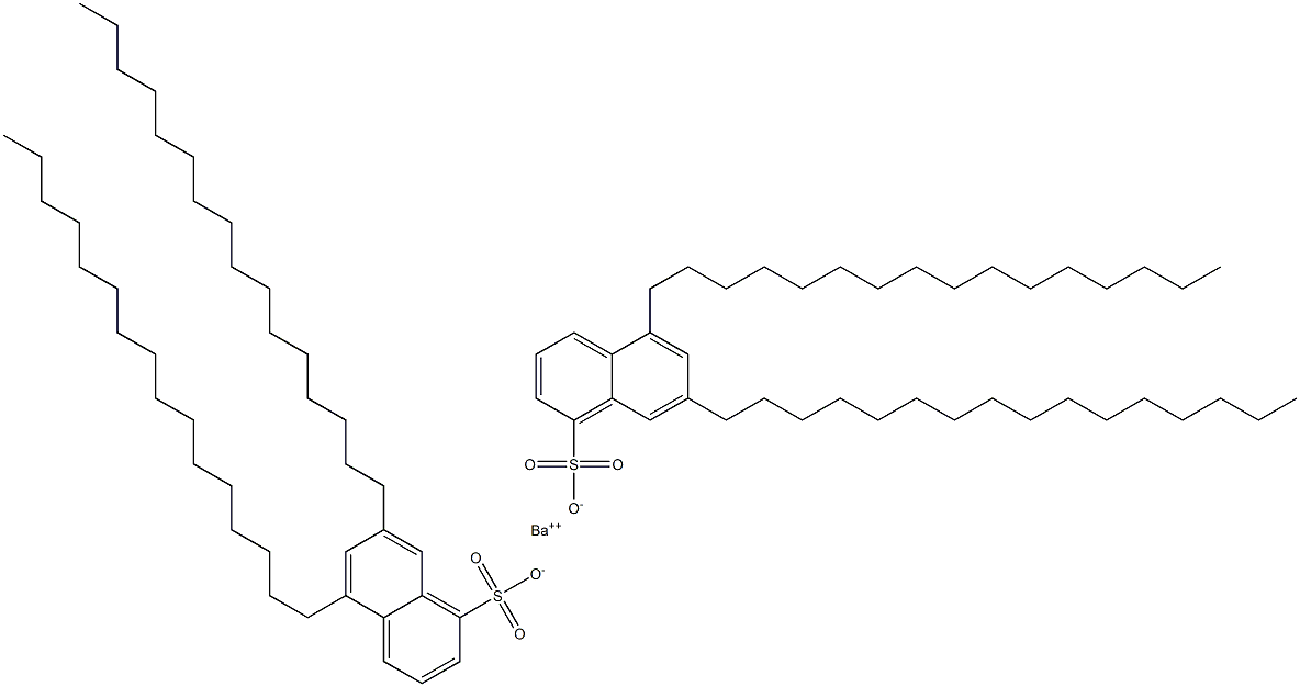 Bis(5,7-dihexadecyl-1-naphthalenesulfonic acid)barium salt Structure