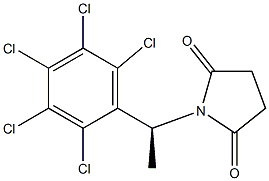 1-[(S)-1-(Pentachlorophenyl)ethyl]pyrrolidine-2,5-dione 구조식 이미지