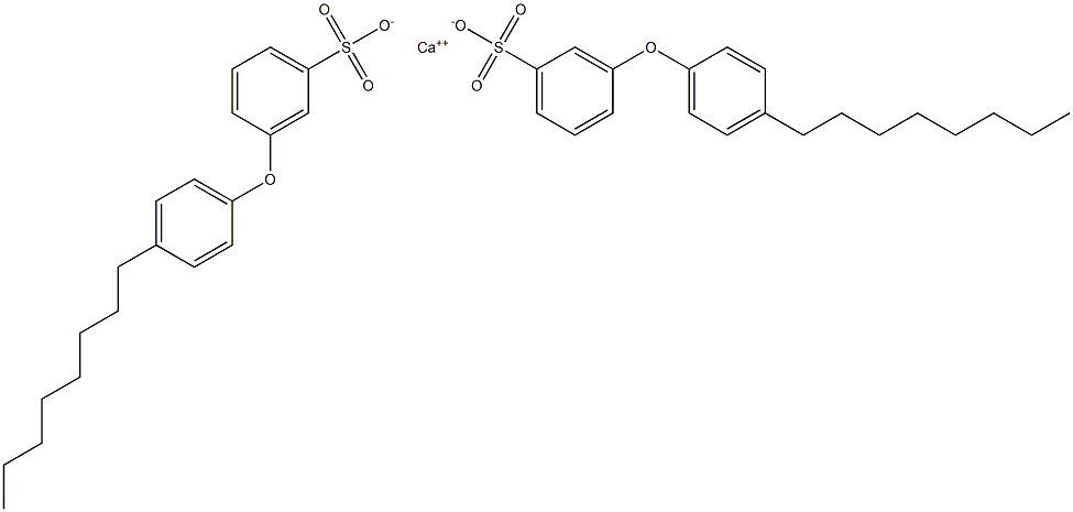Bis[3-(4-octylphenoxy)benzenesulfonic acid]calcium salt Structure