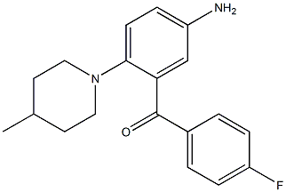 5-Amino-4'-fluoro-2-(4-methyl-1-piperidinyl)benzophenone Structure