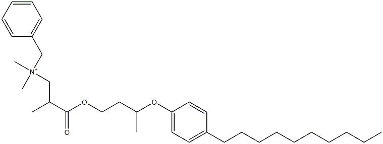 N,N-Dimethyl-N-benzyl-N-[2-[[3-(4-decylphenyloxy)butyl]oxycarbonyl]propyl]aminium 구조식 이미지