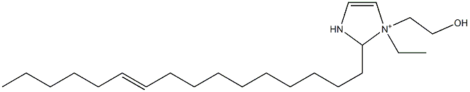 1-Ethyl-2-(10-hexadecenyl)-1-(2-hydroxyethyl)-4-imidazoline-1-ium Structure