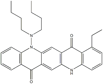 5-(Dibutylamino)-8-ethyl-5,12-dihydroquino[2,3-b]acridine-7,14-dione 구조식 이미지