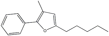 2-Phenyl-3-methyl-5-pentylfuran Structure