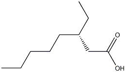 [S,(-)]-3-Ethyloctanoic acid Structure