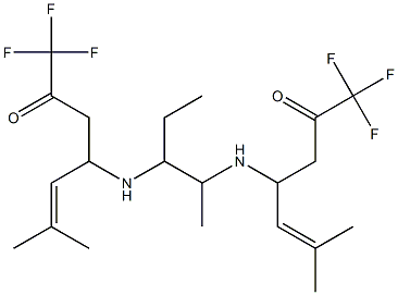 4,4'-[(1-Ethyl-2-methyl-1,2-ethanediyl)diimino]bis(1,1,1-trifluoro-6-methyl-5-hepten-2-one) 구조식 이미지