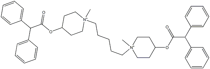 1,1'-Pentamethylenebis[1-methyl-4-(diphenylacetoxy)piperidinium] 구조식 이미지