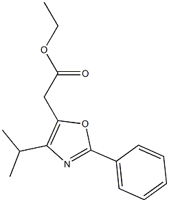 2-Phenyl-4-isopropyloxazole-5-acetic acid ethyl ester 구조식 이미지