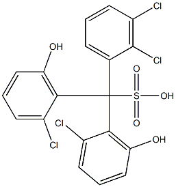 (2,3-Dichlorophenyl)bis(2-chloro-6-hydroxyphenyl)methanesulfonic acid Structure