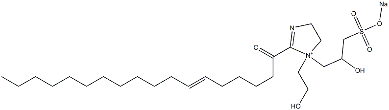 1-(2-Hydroxyethyl)-1-[2-hydroxy-3-(sodiooxysulfonyl)propyl]-2-(6-octadecenoyl)-2-imidazoline-1-ium Structure