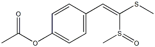Acetic acid p-[2-methylsulfinyl-2-(methylthio)vinyl]phenyl ester 구조식 이미지