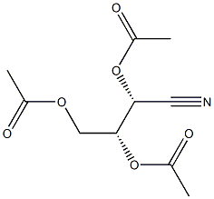 (2R,3R)-2,3,4-Triacetoxybutanenitrile Structure