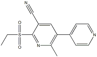 2-(Ethylsulfonyl)-5-(4-pyridinyl)-6-methylpyridine-3-carbonitrile 구조식 이미지