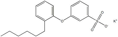 3-(2-Hexylphenoxy)benzenesulfonic acid potassium salt 구조식 이미지