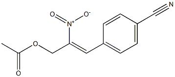 Acetic acid 2-nitro-3-[4-cyanophenyl]-2-propenyl ester 구조식 이미지