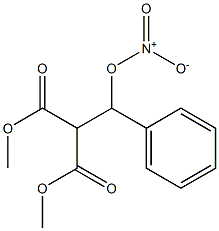 2,2-Bis(methoxycarbonyl)-1-(phenyl)ethanol nitrate 구조식 이미지