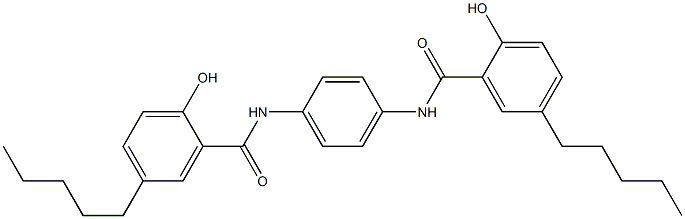 N,N'-Bis(5-pentylsalicyloyl)-p-phenylenediamine Structure