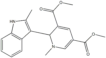 1,2-Dihydro-1-methyl-2-(2-methyl-1H-indol-3-yl)pyridine-3,5-dicarboxylic acid dimethyl ester Structure