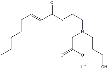 N-(3-Hydroxypropyl)-N-[2-(2-octenoylamino)ethyl]aminoacetic acid lithium salt Structure