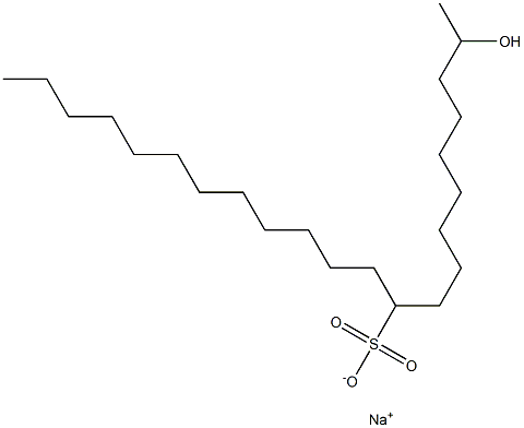 2-Hydroxydocosane-10-sulfonic acid sodium salt 구조식 이미지