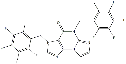 3,5-Bis(2,3,4,5,6-pentafluorobenzyl)-3H-imidazo[2,1-b]purin-4(5H)-one 구조식 이미지